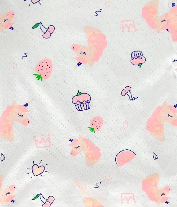 PIJAMA PRINCESAS Y UNICORNIOS MANGA CORTA , 2 PIEZAS