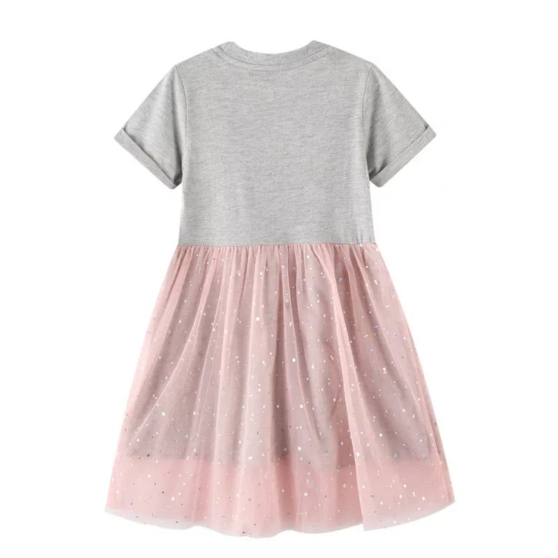 VESTIDO UNICORNIO MANGA CORTA CON TUTU