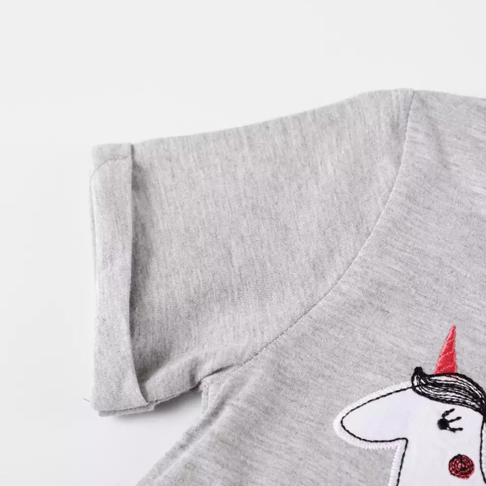 VESTIDO UNICORNIO MANGA CORTA CON TUTU